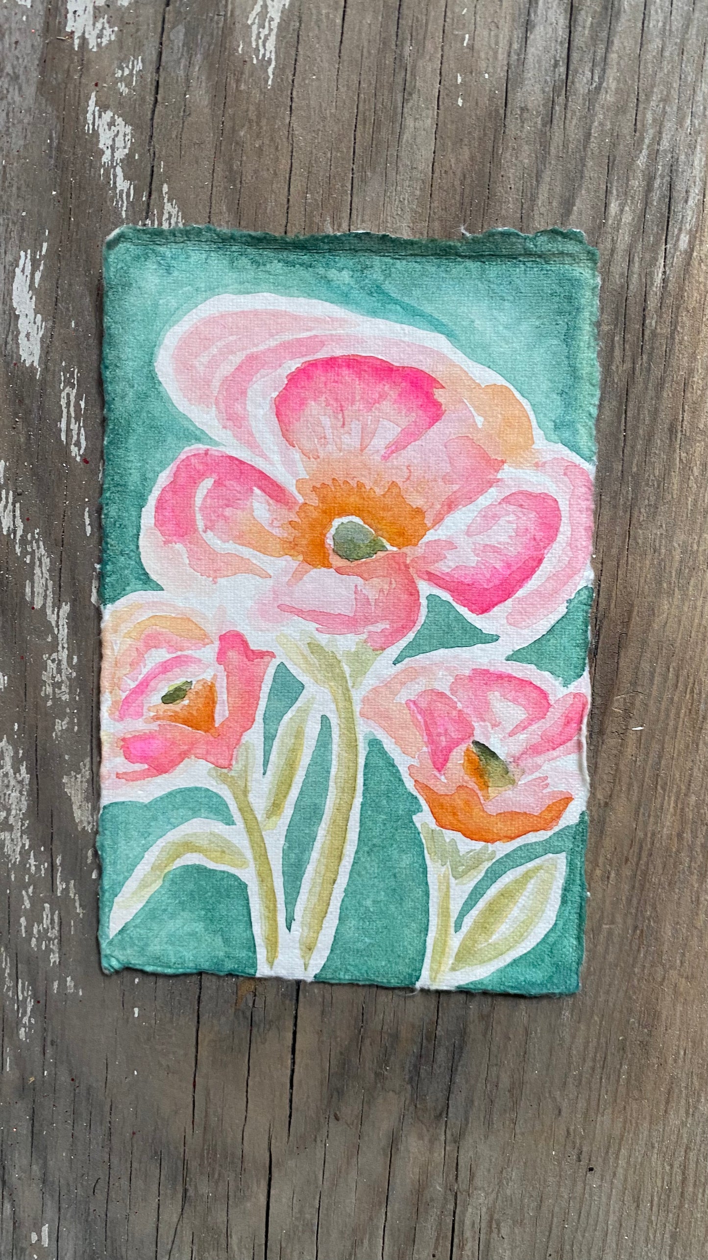 Poppies - Original Watercolor Painting