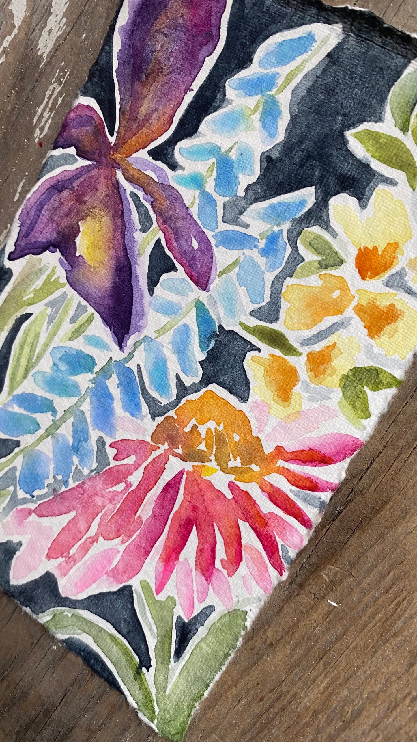 Wildflowers - Original Watercolor Painting