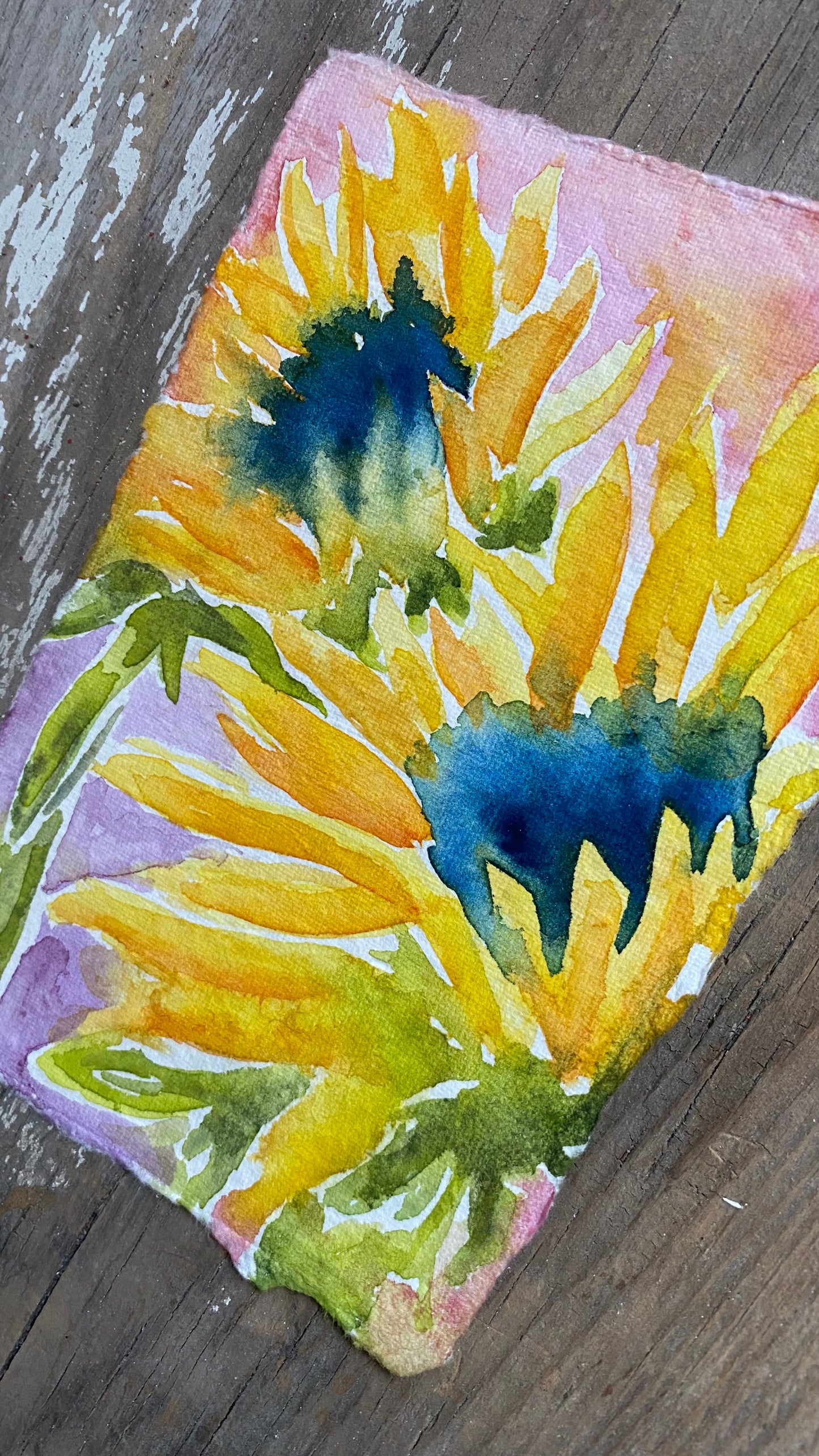 Sunflowers - Original Watercolor Painting